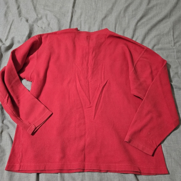 Marlboro Thermal Henley Shirt Mens Large Heavyweight 90s Metal Button Waffle VTG - Picture 4 of 5